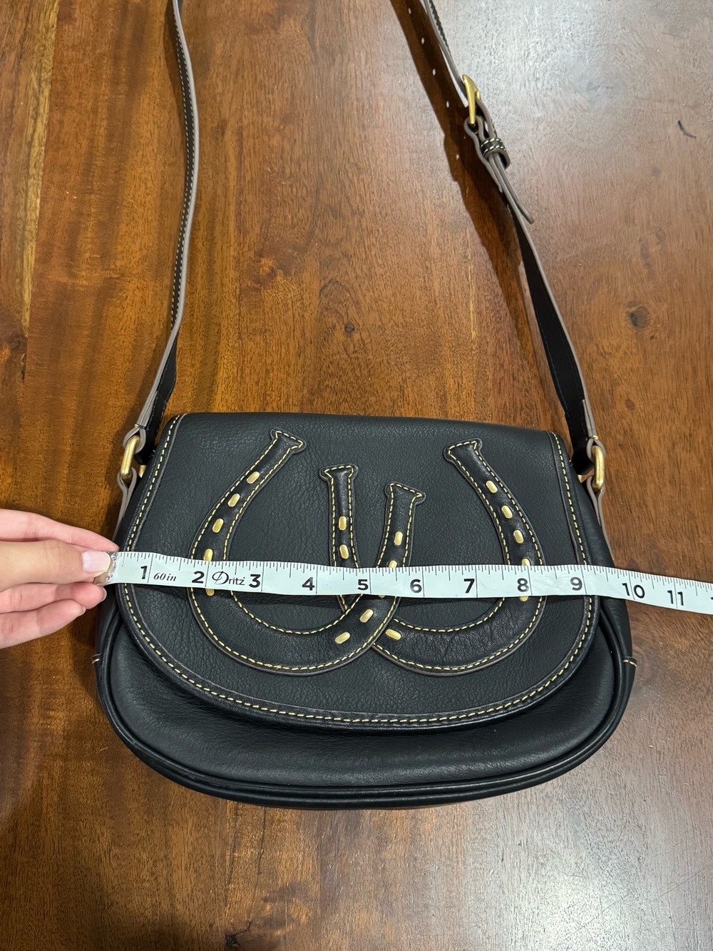 Dooney & Bourke Western Horseshoe Saddle Bag Black - Picture 7 of 9